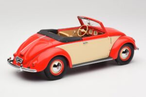 Volkswagen Beetle Hebmuller Kabriolet Červený & Krémový Minichamps 1:18 107054231 Živica – obrázok 2 z 6