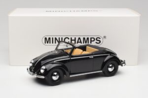 Volkswagen Beetle Type 1 Hebmuller Kabriolet Čierny Minichamps 1:18 107054232 Kov – obrázok 6 z 6
