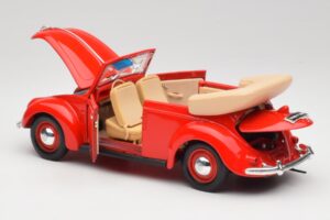Volkswagen Kabriolet Ruby Červený Maisto 1:18 32826 Kov – obrázok 5 z 8