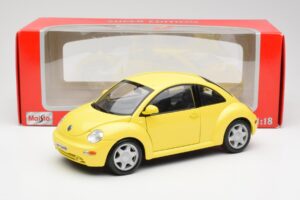 Volkswagen New Beetle Žltý Maisto 1:18 37800-M4 Kov – obrázok 8 z 8