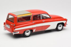 Wartburg 311 Camping Deluxe Červený Biely BoS Models 1:18 BOS037 Živica – obrázok 2 z 6
