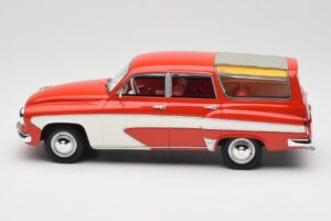 Wartburg 311 Camping Deluxe Červený Biely BoS Models 1:18 BOS037 Živica – obrázok 3 z 6