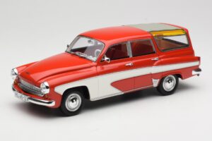 Wartburg 311 Camping Deluxe Červený Biely BoS Models 1:18 BOS037 Živica
