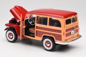 Willys Jeep Station Wagon Červený Road Signature 1:18 92858 Kov – obrázok 5 z 8