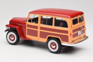 Willys Jeep Station Wagon Červený Road Signature 1:18 92858 Kov – obrázok 7 z 8