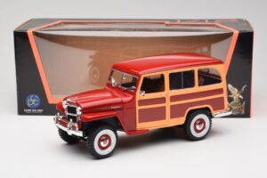 Willys Jeep Station Wagon Červený Road Signature 1:18 92858 Kov – obrázok 8 z 8