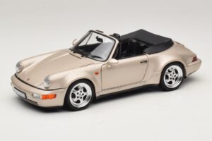Porsche 911 964 Turbo Look Kabriolet Zermatt Silver Norev 1:18 187140 Kov