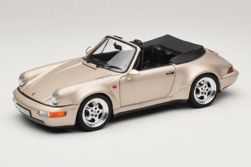 Porsche 911 964 Turbo Look Kabriolet Zermatt Silver Norev 1:18 187140 Kov