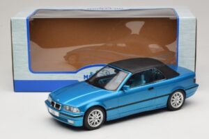 BMW 3 Series E36 Kabriolet Modrý Metalíza MCG 1:18 MCG18319 Kov – obrázok 7 z 7