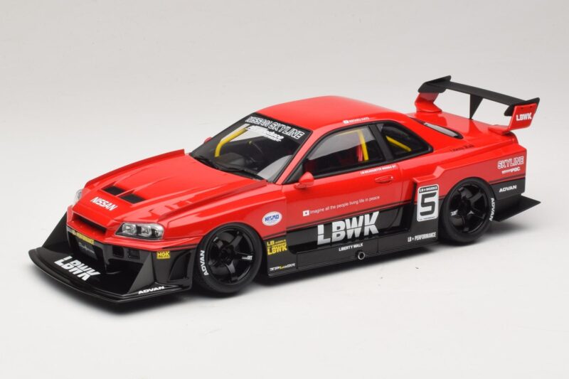 Nissan Skyline ER34 LB Super Silhouette Active Red GT Spirit 1:18 GT570 Živica
