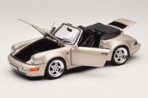 Porsche 911 964 Turbo Look Kabriolet Zermatt Silver Norev 1:18 187140 Kov – obrázok 2 z 8