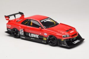Nissan Skyline ER34 LB Super Silhouette Active Red GT Spirit 1:18 GT570 Živica – obrázok 4 z 6