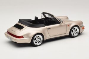 Porsche 911 964 Turbo Look Kabriolet Zermatt Silver Norev 1:18 187140 Kov – obrázok 3 z 8