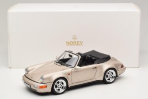 Porsche 911 964 Turbo Look Kabriolet Zermatt Silver Norev 1:18 187140 Kov – obrázok 8 z 8