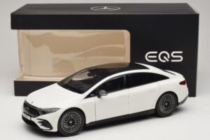 Mercedes EQS V297 Manufaktur Opalite White NZG 1:18 B66961049 Kov – obrázok 8 z 8