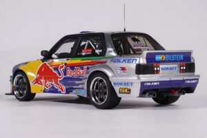 BMW E30 V8 #229 E. Hountondji Red Bull Driftbrothers Drift 2023 Modrý Otto 1:18 OT486 Živica – obrázok 5 z 5