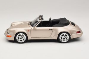 Porsche 911 964 Turbo Look Kabriolet Zermatt Silver Norev 1:18 187140 Kov – obrázok 4 z 8