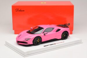 Ferrari SF90 Pack Fiorano Lesklý Qatar Pink BBR 1:18 RACELINE137 Živica – obrázok 7 z 7
