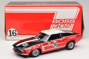 Ford Mustang Boss 302 #16 Bud Moore Engineering G. Follmer Trans-Am 1969 OEM 1:18 FORD006 Kov – obrázok 8 z 8