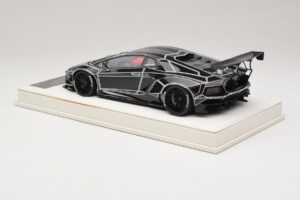 Lamborghini Aventador Liberty Walk TRON Lesklá Čierna JUC 1:18 J32-14 Živica – obrázok 5 z 7