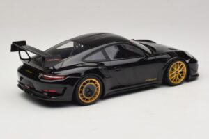 Porsche 911 992 GT3 RS Manthey Racing Čierny so Zlatými Ráfkami Minichamps 1:18 MR-911-GT3RS-1804 Kov – obrázok 2 z 6