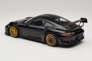 Porsche 911 992 GT3 RS Manthey Racing Čierny so Zlatými Ráfkami Minichamps 1:18 MR-911-GT3RS-1804 Kov – obrázok 5 z 6