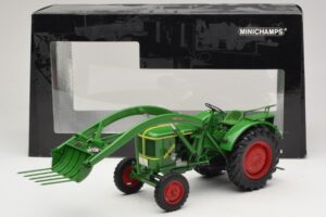 Deutz F2L 514 Traktor Čelný Nakladač Zelený Minichamps 1:18 109144071 Kov – obrázok 6 z 6