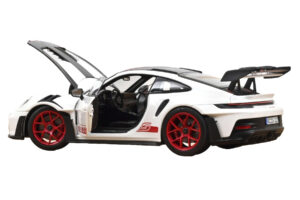 Porsche 911 992 GT3 RS Weissach Package Biely Pyro Red Norev 1:18 187373 Kov – obrázok 2 z 3