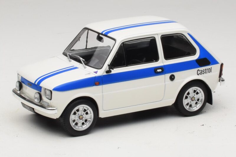 Fiat 126 Castrol Livery Biely Modrý MCG 1:18 MCG18666 Kov