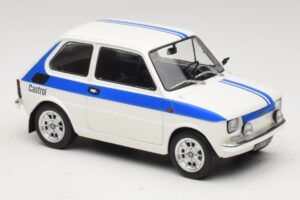 Fiat 126 Castrol Livery Biely Modrý MCG 1:18 MCG18666 Kov – obrázok 4 z 6