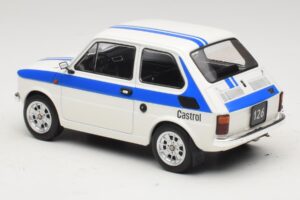 Fiat 126 Castrol Livery Biely Modrý MCG 1:18 MCG18666 Kov – obrázok 5 z 6
