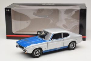 Ford Capri RS2600 Mk1 Silver Blue Minichamps 1:18 150089072 Kov – obrázok 6 z 6