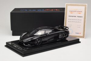 Koenigsegg Regera Čierny Karbónový Balíček Béžový Interiér FrontiArt 1:18 REMC042 Živica – obrázok 7 z 7