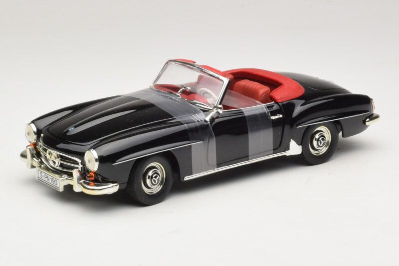 Mercedes 190 SL W121 Roadster Čierny ERTL 1:18 7464 Kov