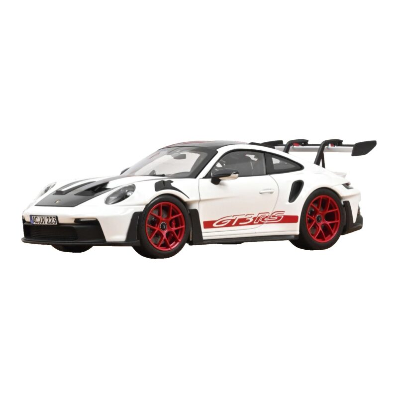 Porsche 911 992 GT3 RS Weissach Package Biely Pyro Red Norev 1:18 187373 Kov