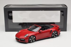 Porsche 911 992 Turbo S Kabriolet Tmavo Červený Minichamps 1:18 PORSCHE007 Kov – obrázok 6 z 6