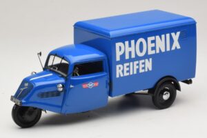 Tempo Hanseat Trojkolesová Dodávka Phoenix Blue Minichamps 1:18 180099040 Kov