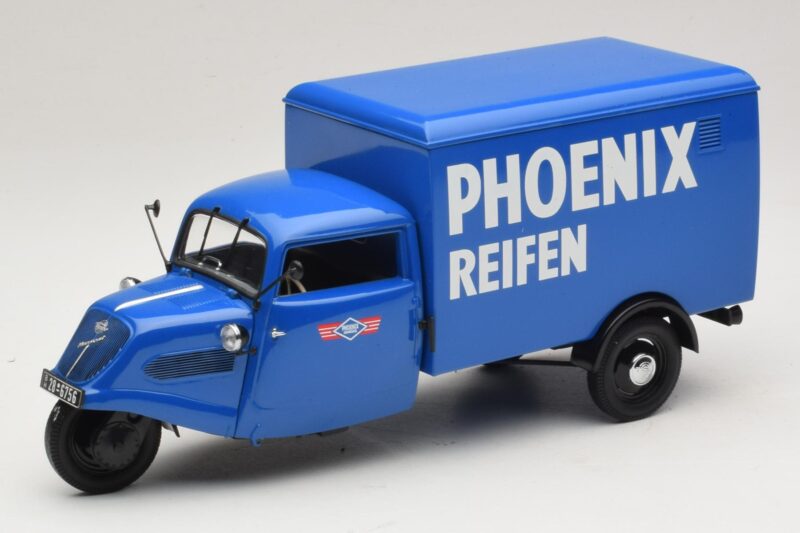 Tempo Hanseat Trojkolesová Dodávka Phoenix Blue Minichamps 1:18 180099040 Kov