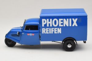 Tempo Hanseat Trojkolesová Dodávka Phoenix Blue Minichamps 1:18 180099040 Kov – obrázok 3 z 6
