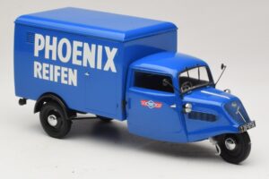 Tempo Hanseat Trojkolesová Dodávka Phoenix Blue Minichamps 1:18 180099040 Kov – obrázok 4 z 6