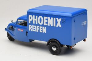 Tempo Hanseat Trojkolesová Dodávka Phoenix Blue Minichamps 1:18 180099040 Kov – obrázok 5 z 6