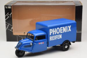 Tempo Hanseat Trojkolesová Dodávka Phoenix Blue Minichamps 1:18 180099040 Kov – obrázok 6 z 6