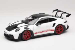 Porsche 911 992 GT3 RS Weissach Package Biely Pyro Red Norev 1:18 187373 Kov