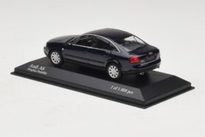 Audi A6 C5 Modrá Metalíza Minichamps 1:43 430010201 Kov – obrázok 3 z 4