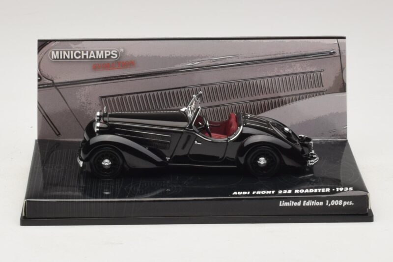 Audi Front 225 Roadster Čierny Minichamps 1:43 437019131 Kov
