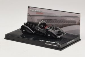 Audi Front 225 Roadster Čierny Minichamps 1:43 437019131 Kov – obrázok 3 z 5
