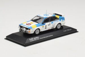 Audi Quattro #4 S. Blomqvist / B. Cederberg Rally Sweden Winner 1982 Minichamps 1:43 430821904 Kov – obrázok 2 z 4