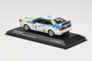 Audi Quattro #4 S. Blomqvist / B. Cederberg Rally Sweden Winner 1982 Minichamps 1:43 430821904 Kov – obrázok 3 z 4