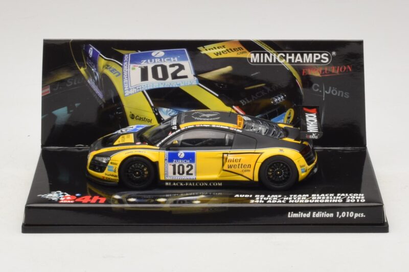 Audi R8 LMS GT3 #102 H-J. Stuck / H. Heyer Black Falcon 24 Hours of Nurburgring 2010 Minichamps 1:43 437101912 Kov