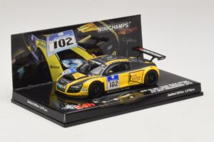 Audi R8 LMS GT3 #102 H-J. Stuck / H. Heyer Black Falcon 24 Hours of Nurburgring 2010 Minichamps 1:43 437101912 Kov – obrázok 2 z 5